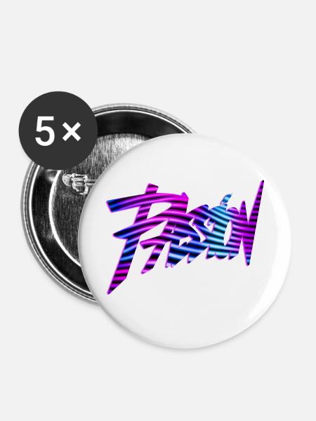 Passion - Buttons mittel 32 mm (5er Pack) - Weiß