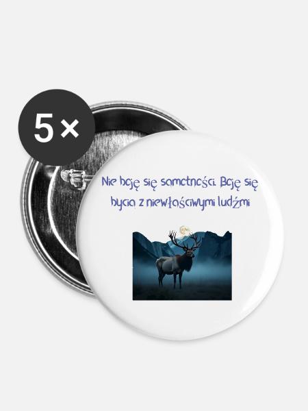 Einsamkeit - Buttons mittel 32 mm (5er Pack) - Weiß