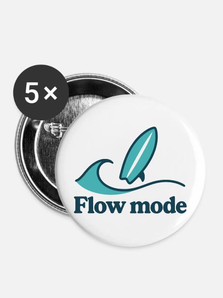 Flow Mode - Buttons mittel 32 mm (5er Pack) - Weiß