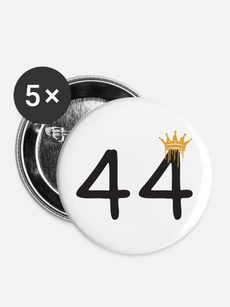 44 - Buttons mittel 32 mm (5er Pack) - Weiß