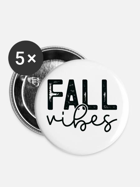 Wikinger-inspiriertes T-Shirt-Design - Buttons mittel 32 mm (5er Pack) - Weiß