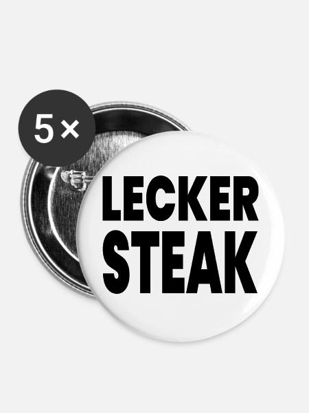 Steak - Buttons mittel 32 mm (5er Pack) - Weiß