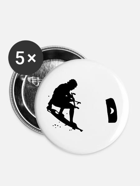 Kitesurfing - Buttons mittel 32 mm (5er Pack) - Weiß