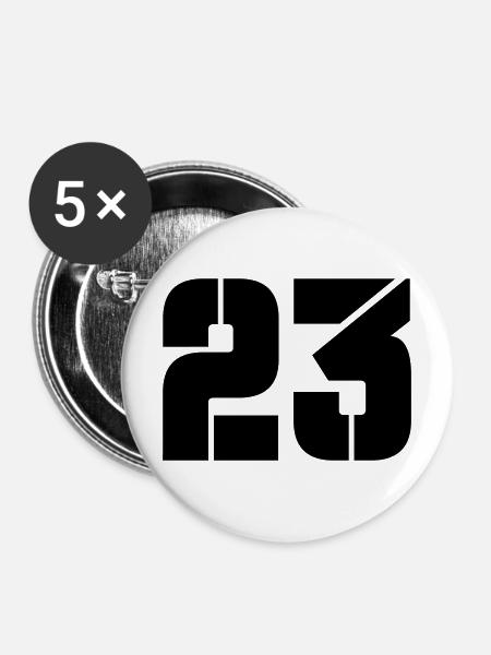 23 - Buttons mittel 32 mm (5er Pack) - Weiß