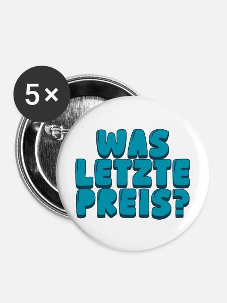 was letzte preis - Buttons mittel 32 mm (5er Pack) - Weiß