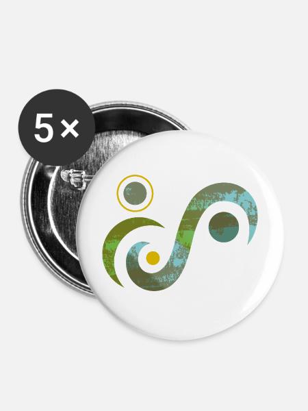 yoga-design_4 - Buttons mittel 32 mm (5er Pack) - Weiß