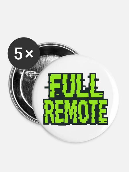 Vollständig remote: 100% Remote-Experte - Buttons mittel 32 mm (5er Pack) - Weiß