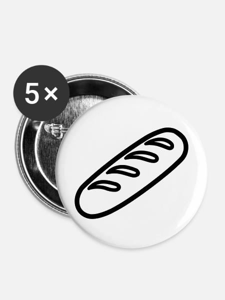 Zauberstab - Buttons mittel 32 mm (5er Pack) - Weiß