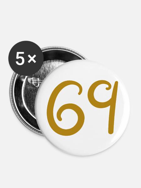 69 - Buttons mittel 32 mm (5er Pack) - Weiß