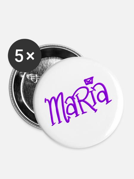 Maria - Buttons mittel 32 mm (5er Pack) - Weiß