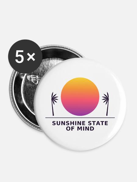Sonnenzustand des Geistes - Buttons mittel 32 mm (5er Pack) - Weiß