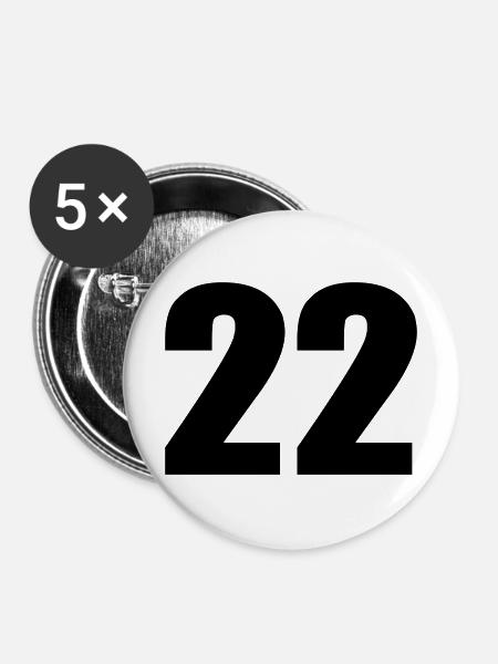 22 - Buttons mittel 32 mm (5er Pack) - Weiß