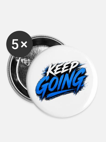 Weiter so, Graffiti-Boost - Buttons mittel 32 mm (5er Pack) - Weiß