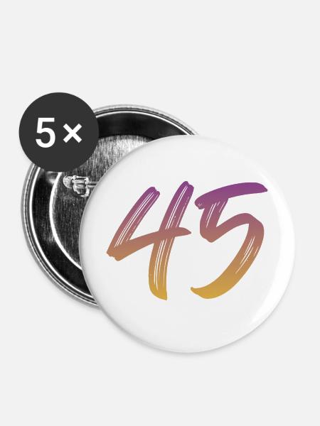 45 - Buttons mittel 32 mm (5er Pack) - Weiß