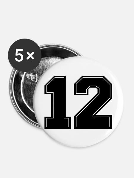 12 - Buttons mittel 32 mm (5er Pack) - Weiß