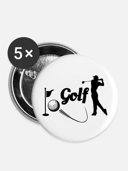 Welle - Buttons mittel 32 mm (5er Pack) - Weiß