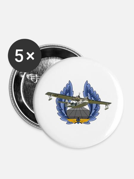 PBY Catalina - Buttons mittel 32 mm (5er Pack) - Weiß