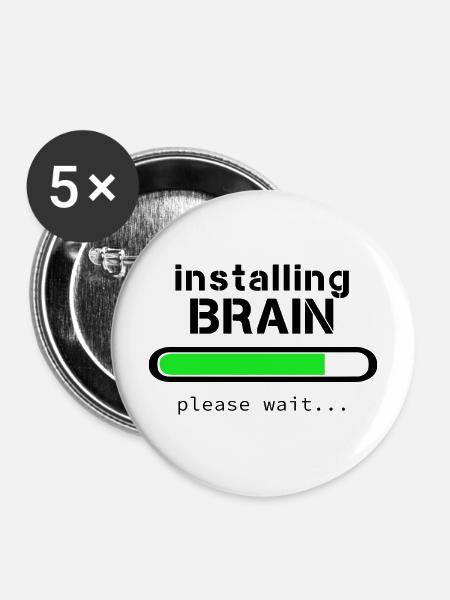 Installation von Brain - Buttons mittel 32 mm (5er Pack) - Weiß