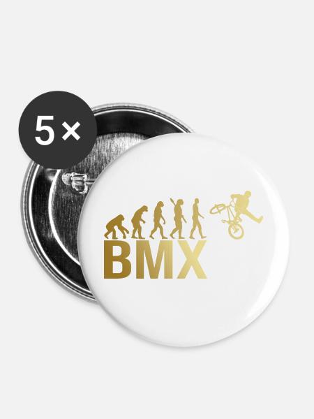 Evolution BMX - Buttons mittel 32 mm (5er Pack) - Weiß