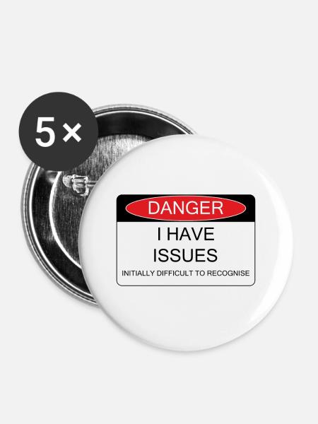 I have Issues - Buttons mittel 32 mm (5er Pack) - Weiß