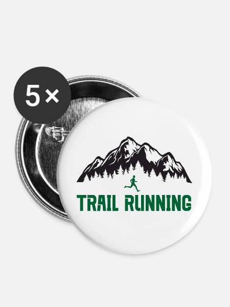Trailrunning - Buttons mittel 32 mm (5er Pack) - Weiß
