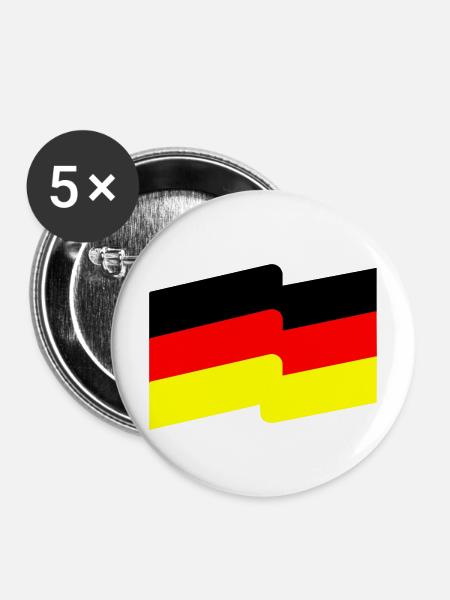 Flagge - Buttons mittel 32 mm (5er Pack) - Weiß