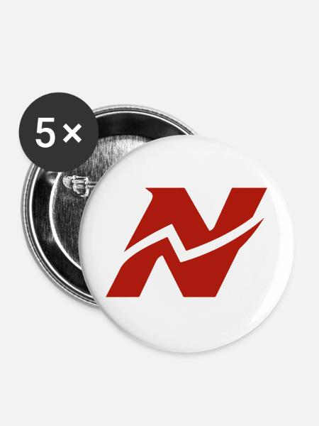 Noland_Athletics - Buttons mittel 32 mm (5er Pack) - Weiß