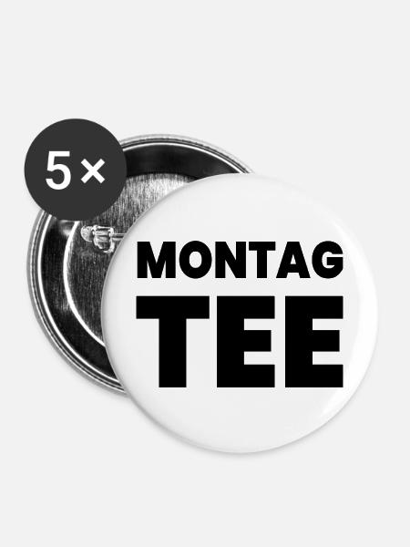 Tee - Buttons mittel 32 mm (5er Pack) - Weiß