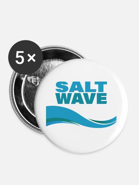 SALT WAVE - Buttons mittel 32 mm (5er Pack) - Weiß