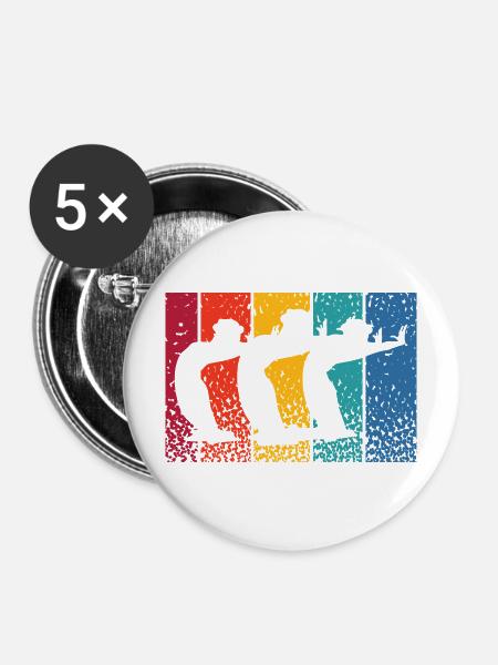 Artistic Swim Team Synchronschwimmen - Buttons mittel 32 mm (5er Pack) - Weiß