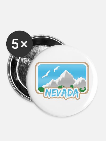 Berg Nevada - Buttons mittel 32 mm (5er Pack) - Weiß