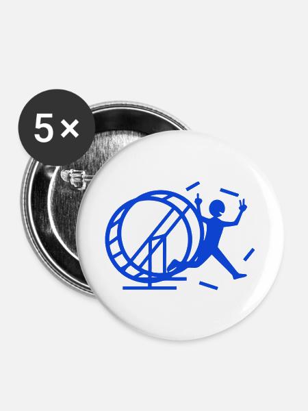 break free - Buttons mittel 32 mm (5er Pack) - Weiß