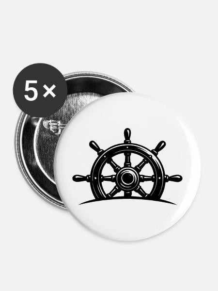 Steuerrad - Buttons mittel 32 mm (5er Pack) - Weiß