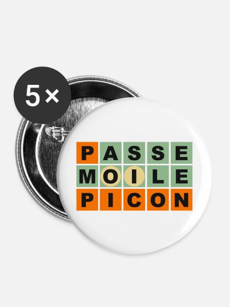 Reich mir den Picon - Buttons mittel 32 mm (5er Pack) - Weiß
