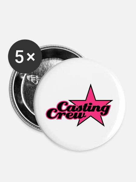 Casting Crew - Buttons mittel 32 mm (5er Pack) - Weiß