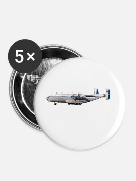 An-22 Antei - Buttons mittel 32 mm (5er Pack) - Weiß