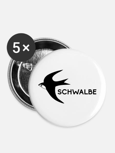 Schwalbe - Buttons mittel 32 mm (5er Pack) - Weiß