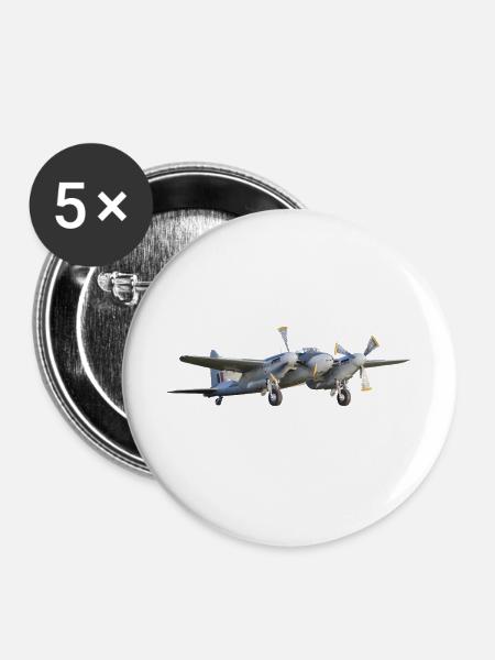 Mosquito - Buttons mittel 32 mm (5er Pack) - Weiß