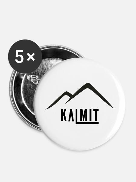 Bergsilhouette Minimaler Gipfel - Buttons mittel 32 mm (5er Pack) - Weiß