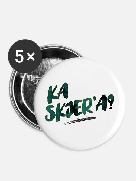 Wo ist die Sense? - Buttons mittel 32 mm (5er Pack) - Weiß