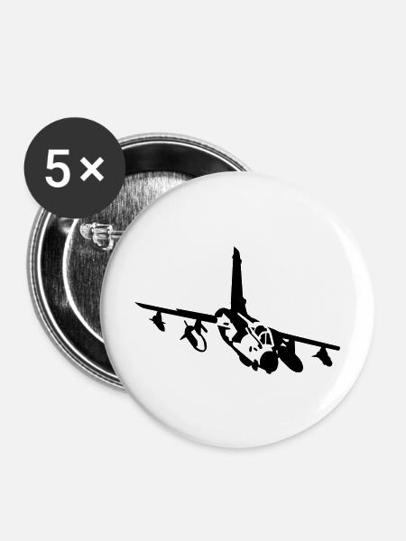 Tornado Jet - Buttons mittel 32 mm (5er Pack) - Weiß