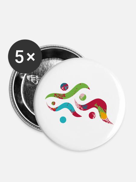 yoga-design_20 - Buttons mittel 32 mm (5er Pack) - Weiß