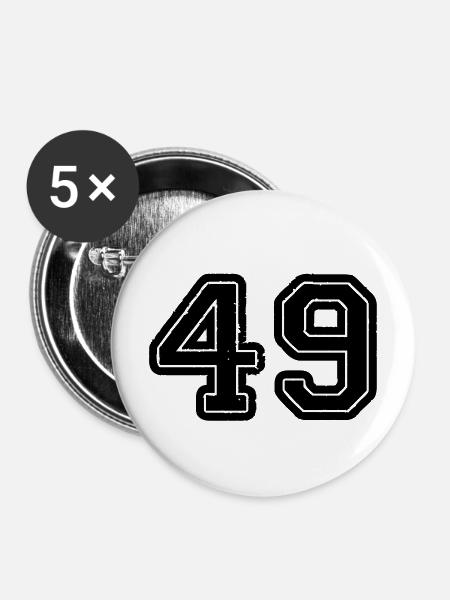 49 - Buttons mittel 32 mm (5er Pack) - Weiß