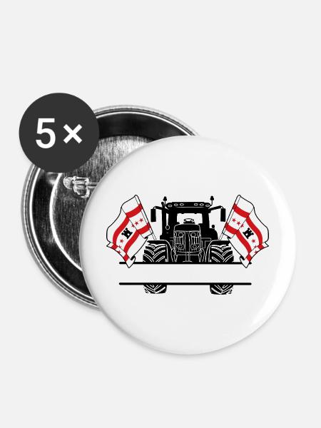 Drenthe_Tractor_Custom_Edition - Buttons mittel 32 mm (5er Pack) - Weiß