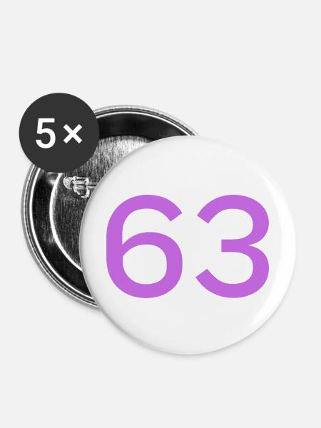 63 - Buttons mittel 32 mm (5er Pack) - Weiß