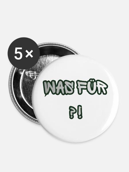 Was Für Graffiti - Buttons mittel 32 mm (5er Pack) - Weiß