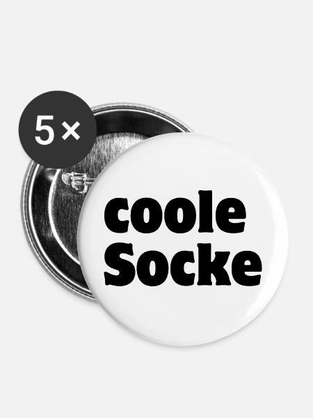 Coole Socke - Buttons mittel 32 mm (5er Pack) - Weiß