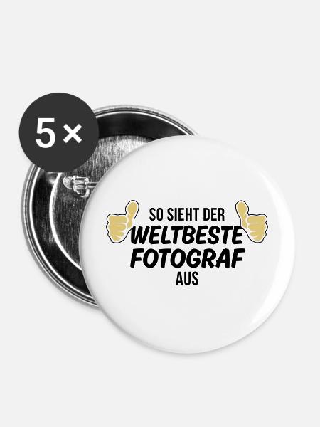 der weltbeste fotograf - Buttons mittel 32 mm (5er Pack) - Weiß