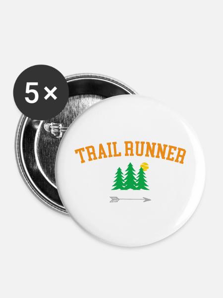Trailrunner - Buttons mittel 32 mm (5er Pack) - Weiß