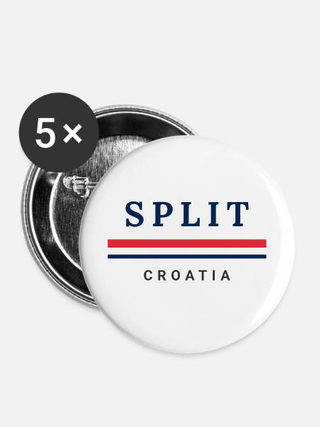 Stadt Split, Kroatien - Buttons mittel 32 mm (5er Pack) - Weiß